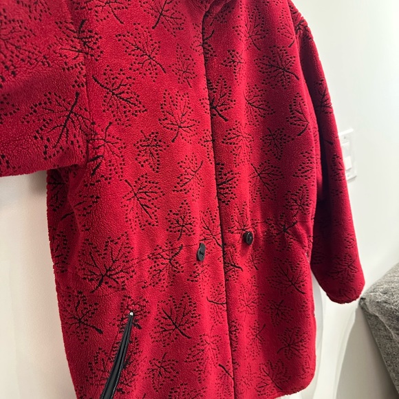 Vintage Nanuk Faux Fur 90s Fall Leaves 🍁 Autumn Fleece Coat Large - Picture 5 of 13